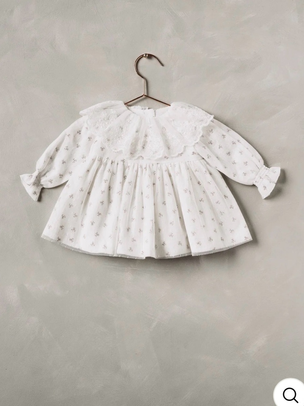 White Lace-Collar Baby Dress - Classic Girls' Dress